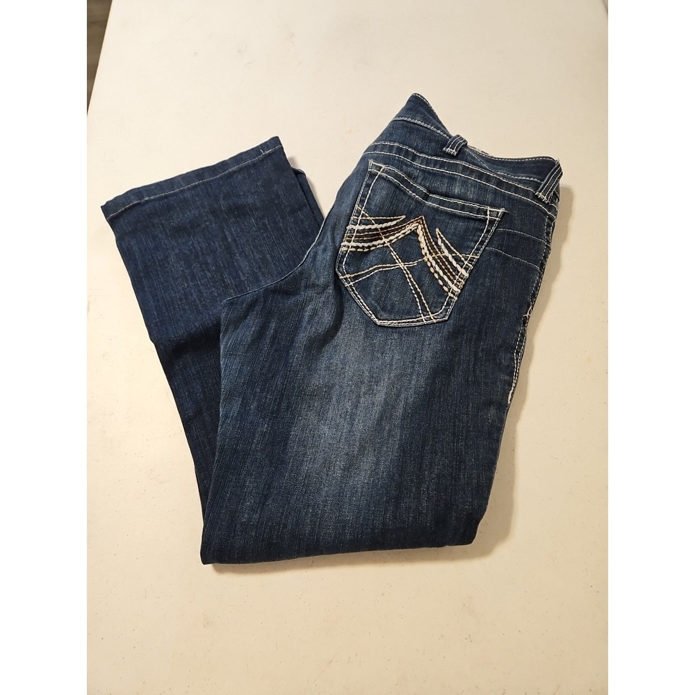 ARIAT Real Denim Jeans WOMEN'S SIZE 34 Stretch  Bootcut Measures 37Wx29